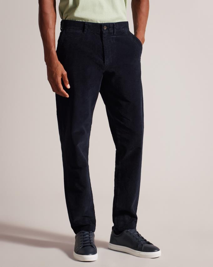 Pantalon Ted Baker Camburn Fit Corduroy Bleu Marine Homme | ISZ-80816942